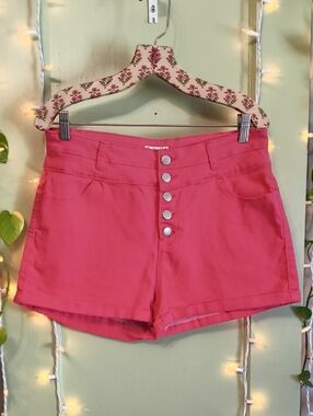 Women's K. Jordan Mega Pink Button Fly Shorts 14